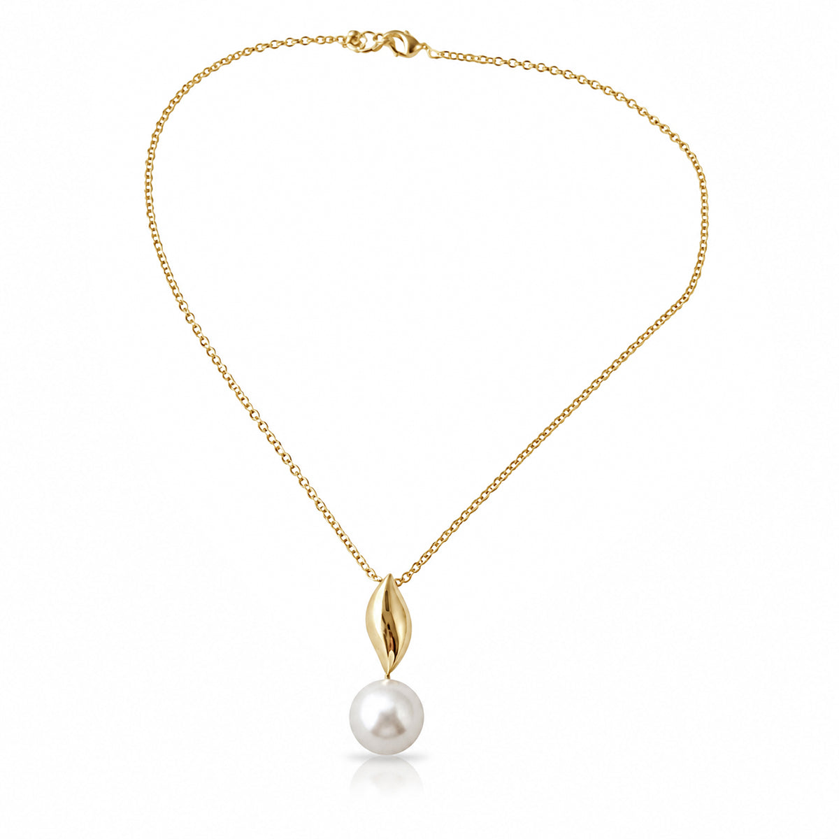 Victoria Ketting - Goudkleurige Parelketting.