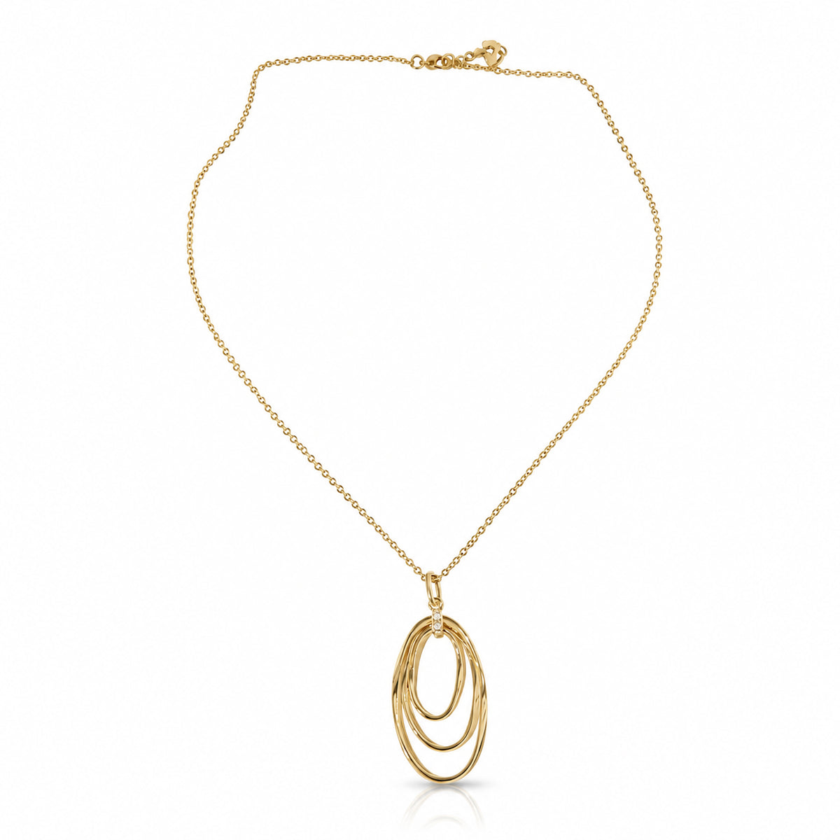 Amelie Ketting - Goudkleurige Ketting met Ovale Hanger.
