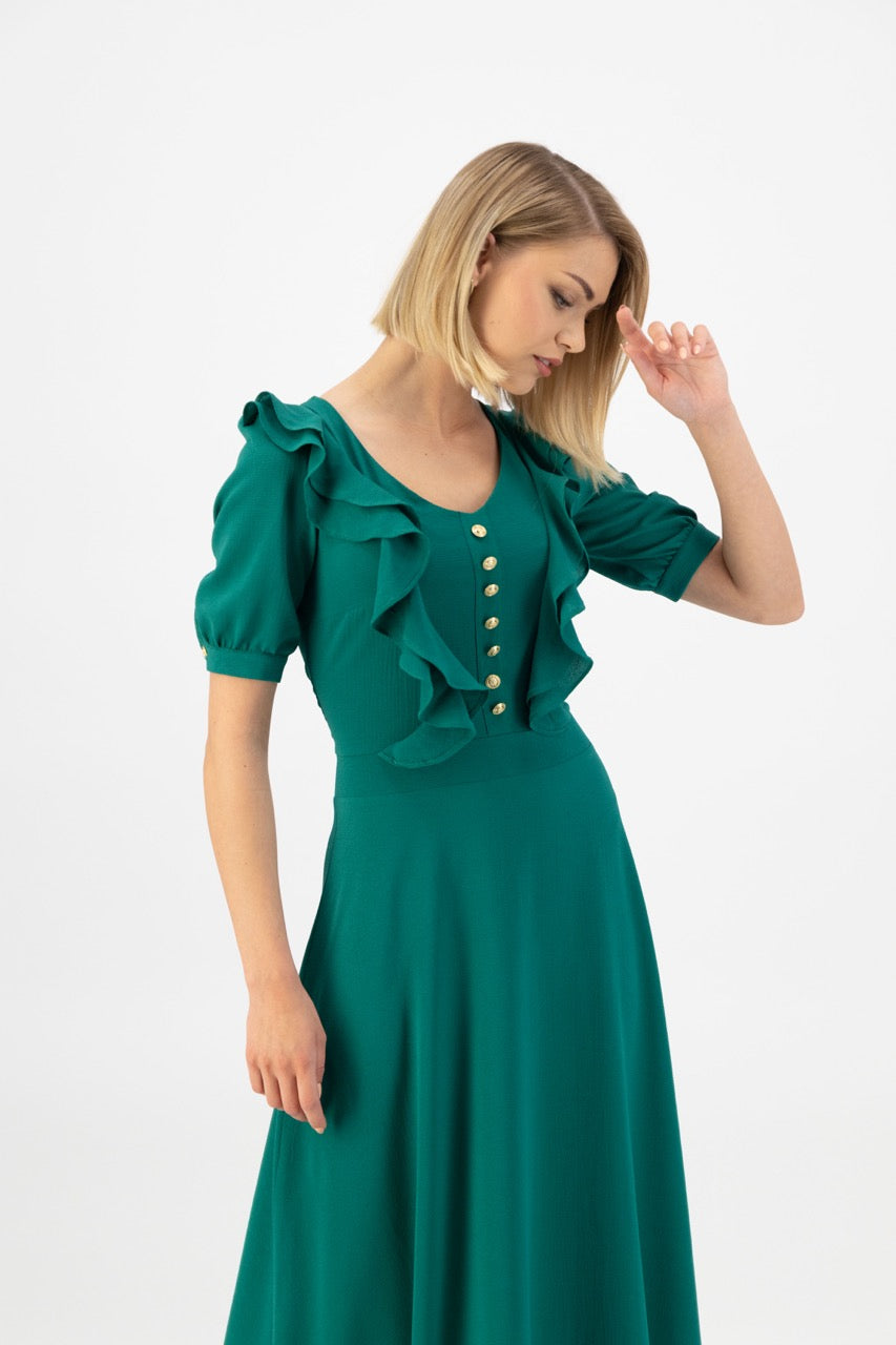 Groene maxi jurk