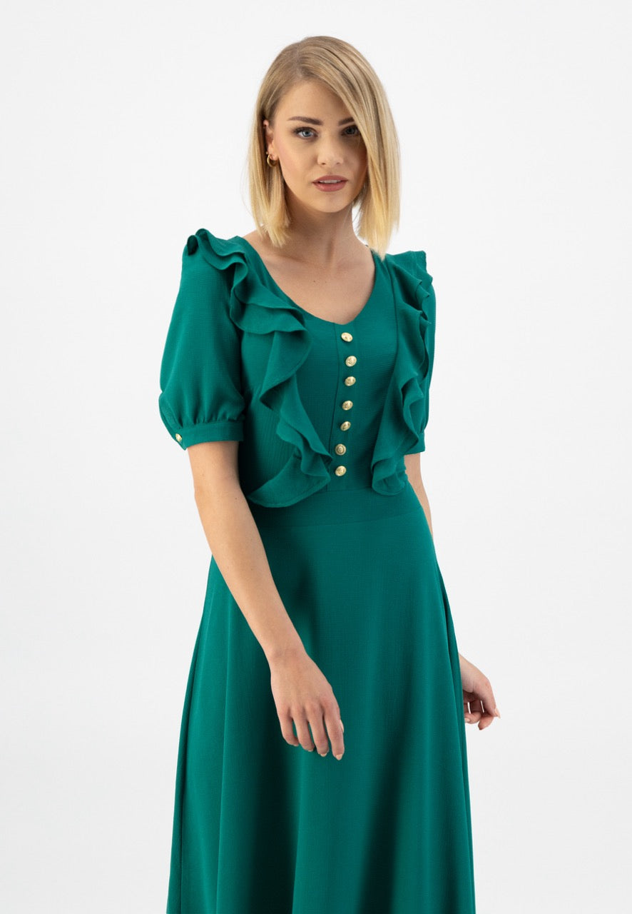 Groene maxi jurk