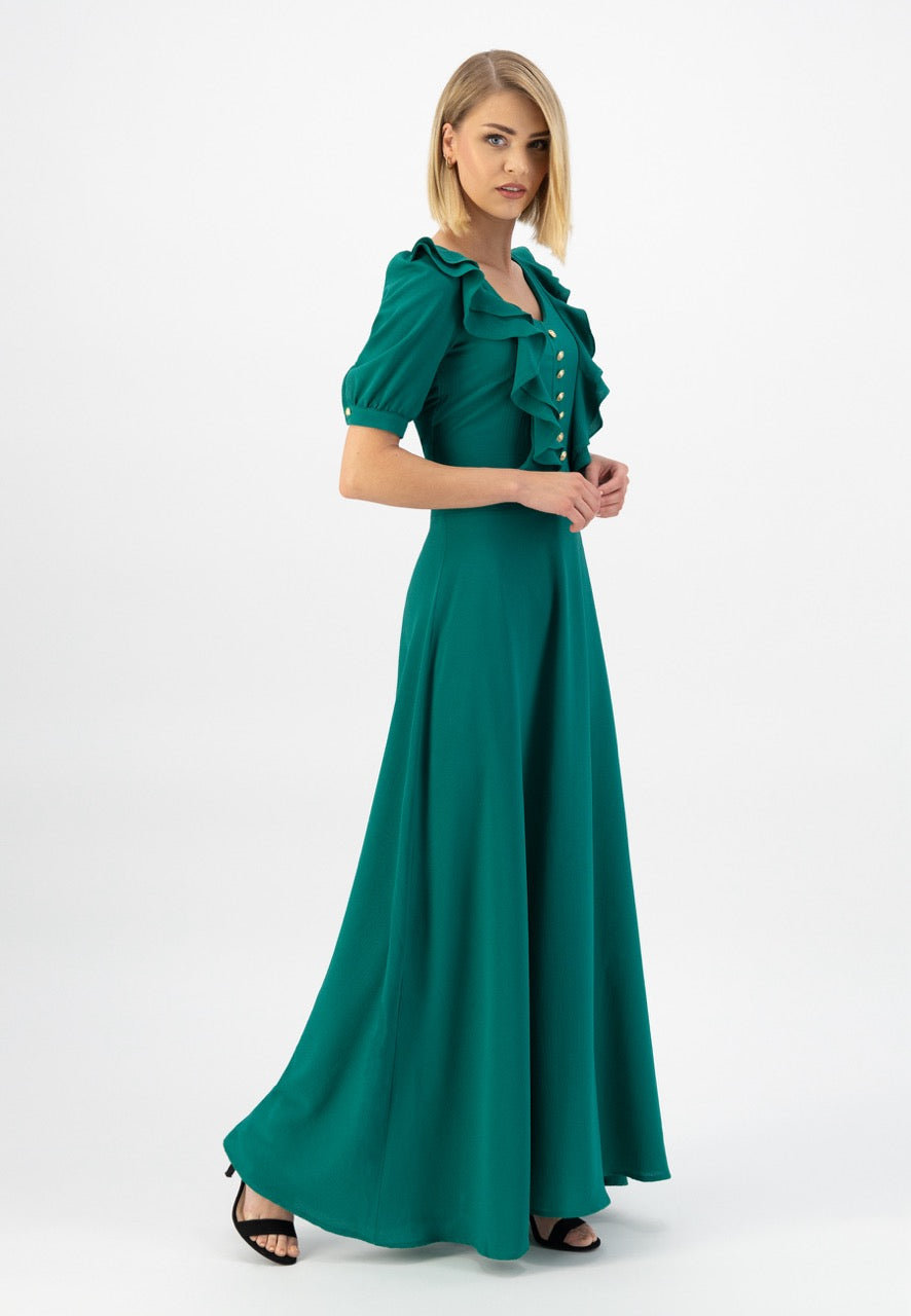 Groene maxi jurk