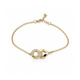 Elise Armband - Goudkleurige Armband met Organische Schakel.