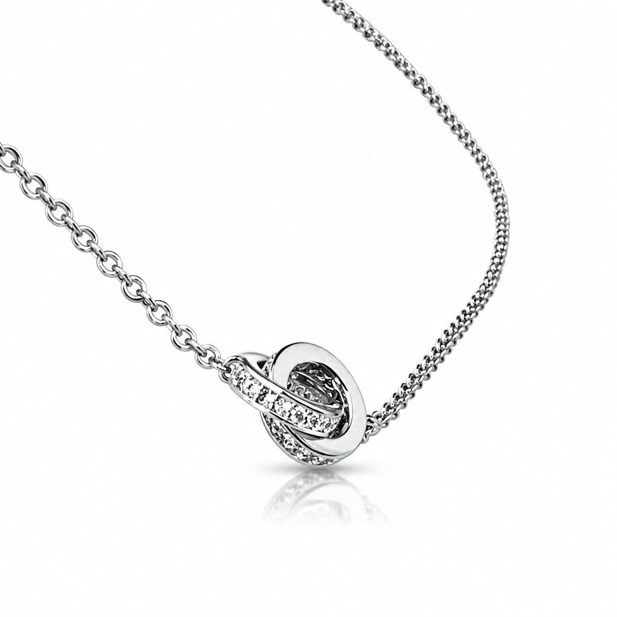 Sophia Ketting - Zilverkleurige Ketting met Cirkelhanger.