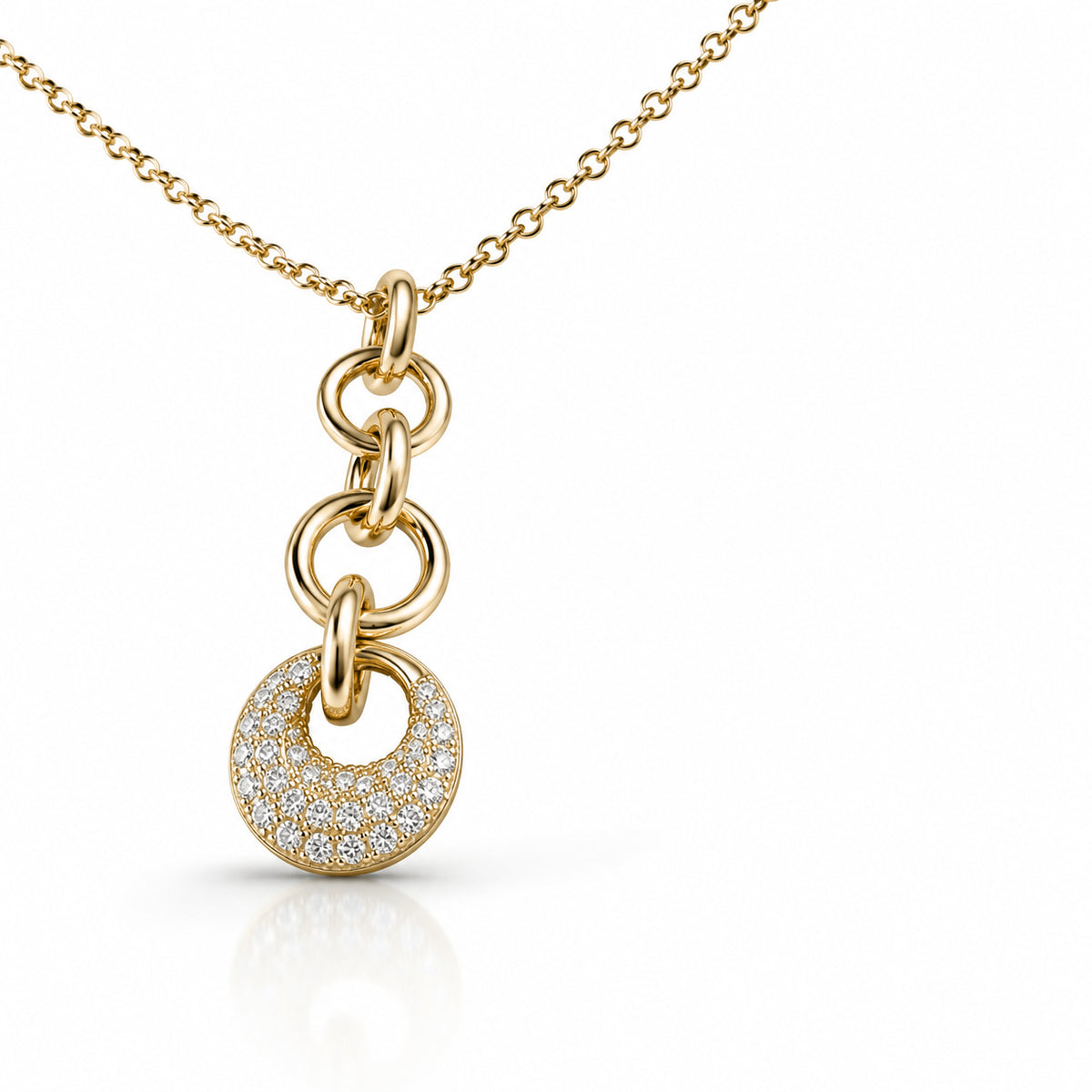 Vivienne Ketting - Goudkleurige Ketting met Schakelhanger.