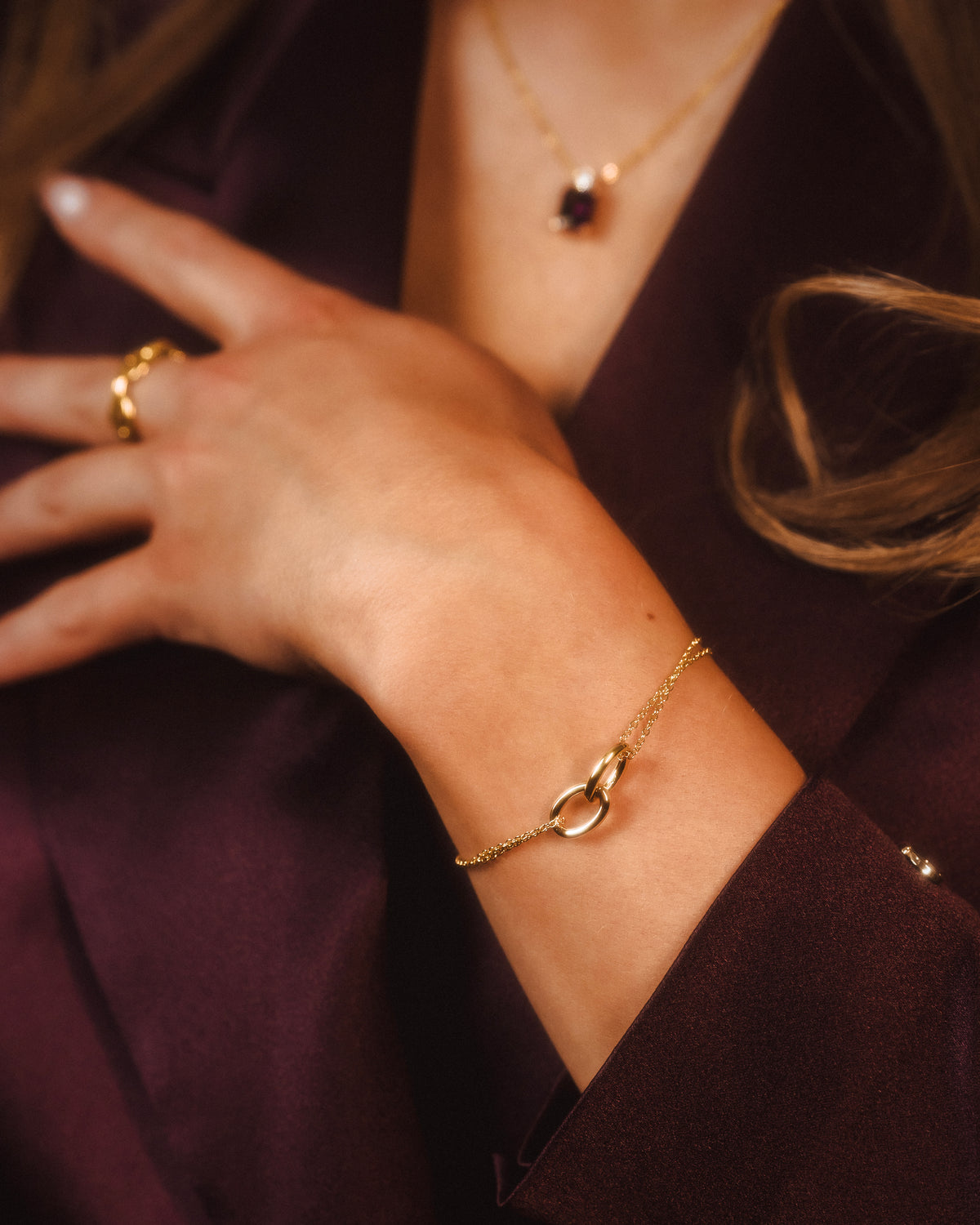 Goudkleurige Schakelarmband – Verfijnde Eenvoud