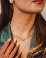 Juliette ketting - Goudkleurige Ketting met Dubbele Cirkelhanger