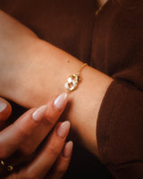 Elise Armband - Goudkleurige Armband met Organische Schakel.